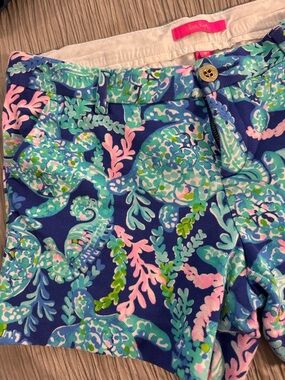 Lilly Pulitzer Navy Multi Seagrass Print Shorts